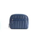 Cobalt Quilted Cosmetic Bag