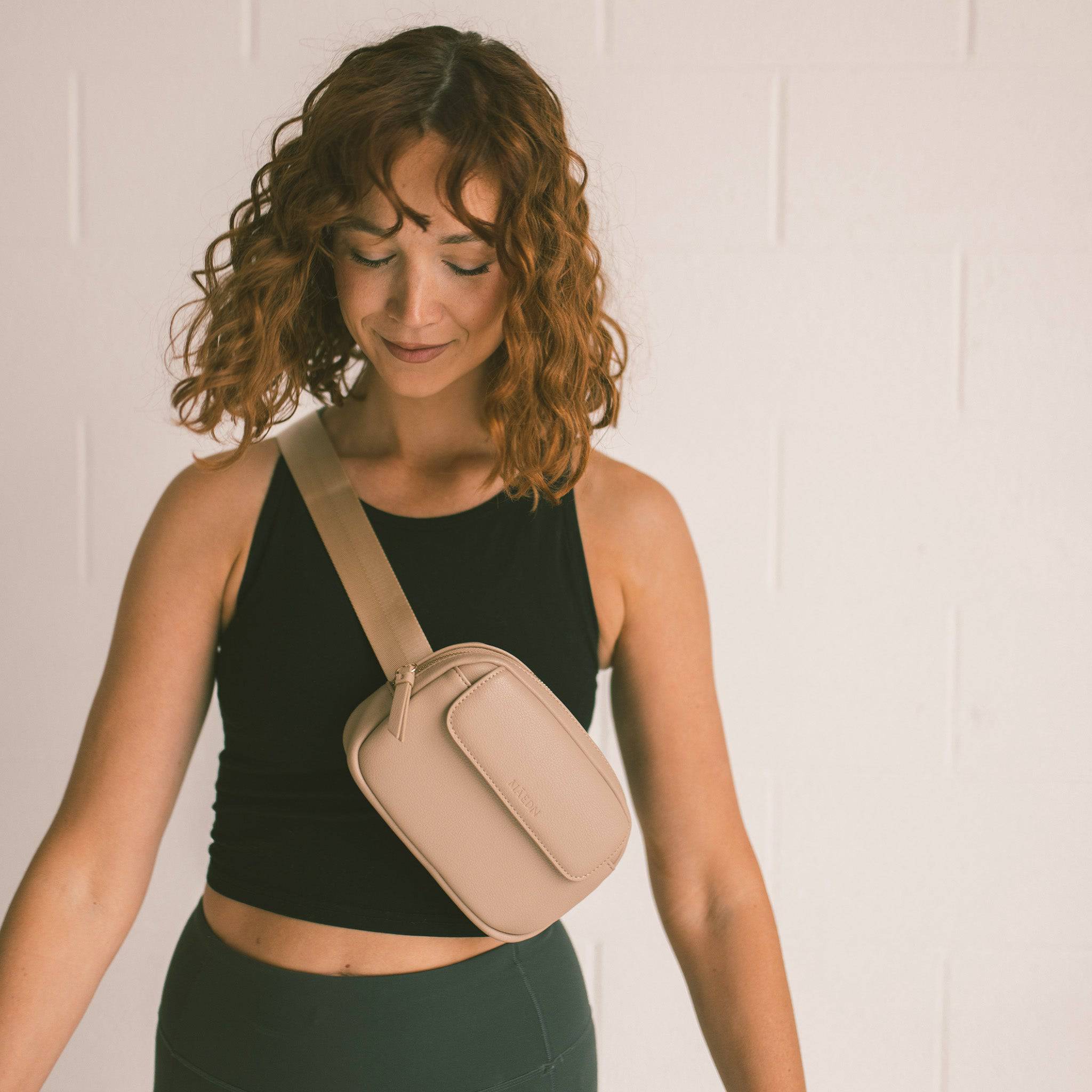 Taupe Anywhere Belt Bag - Māedn