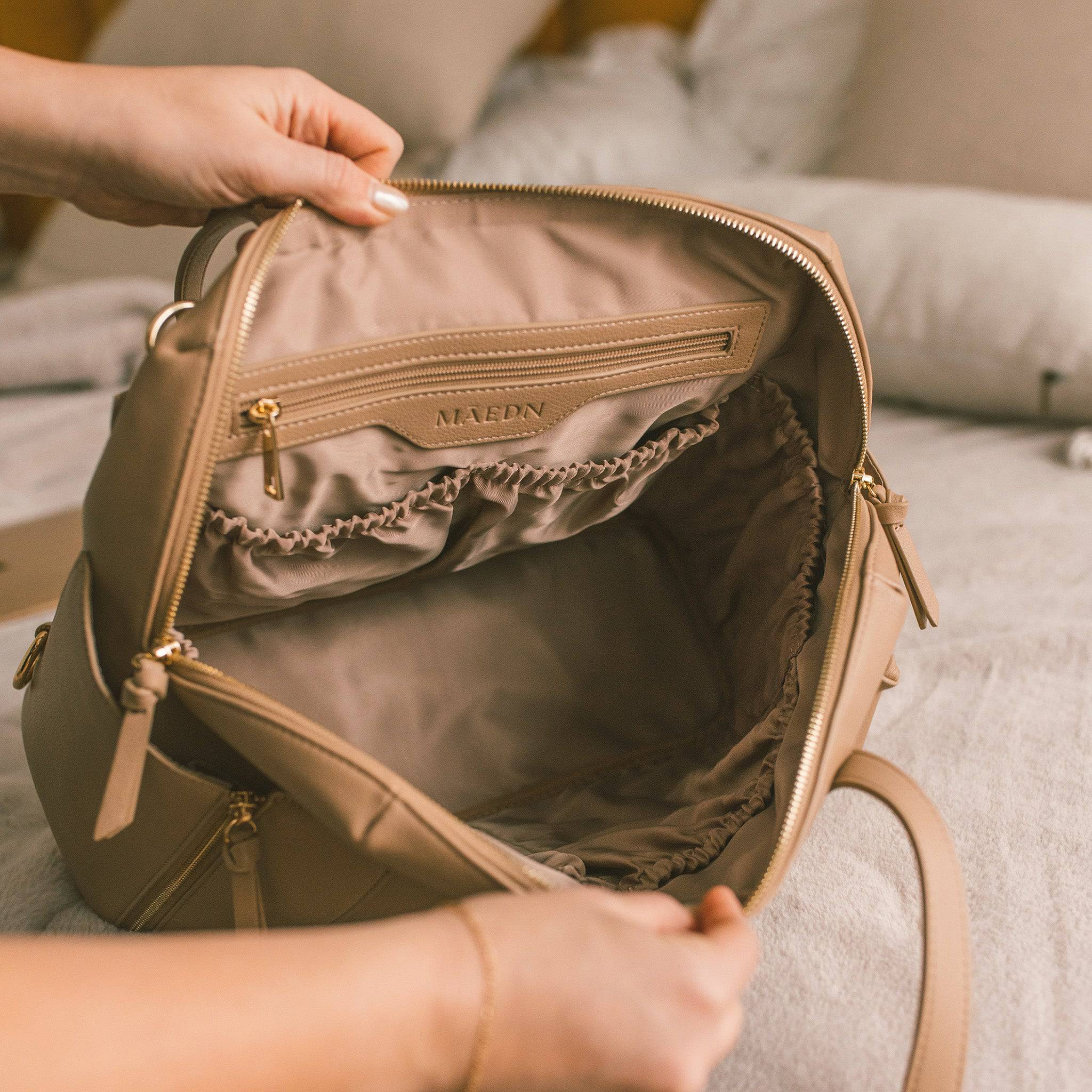 Taupe Carryall Convertible Tote - Māedn Bags
