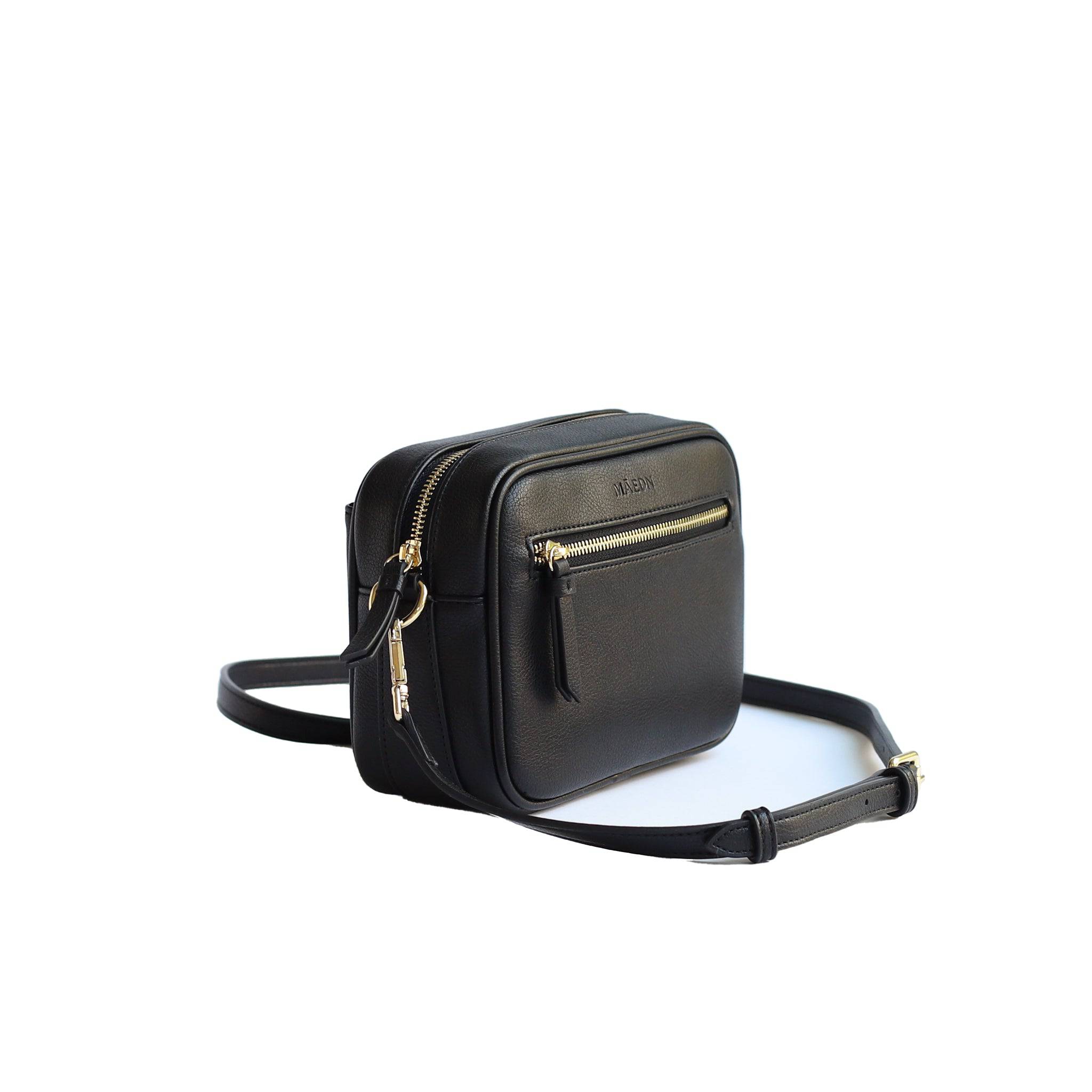 Black Classic Zip Crossbody - Māedn