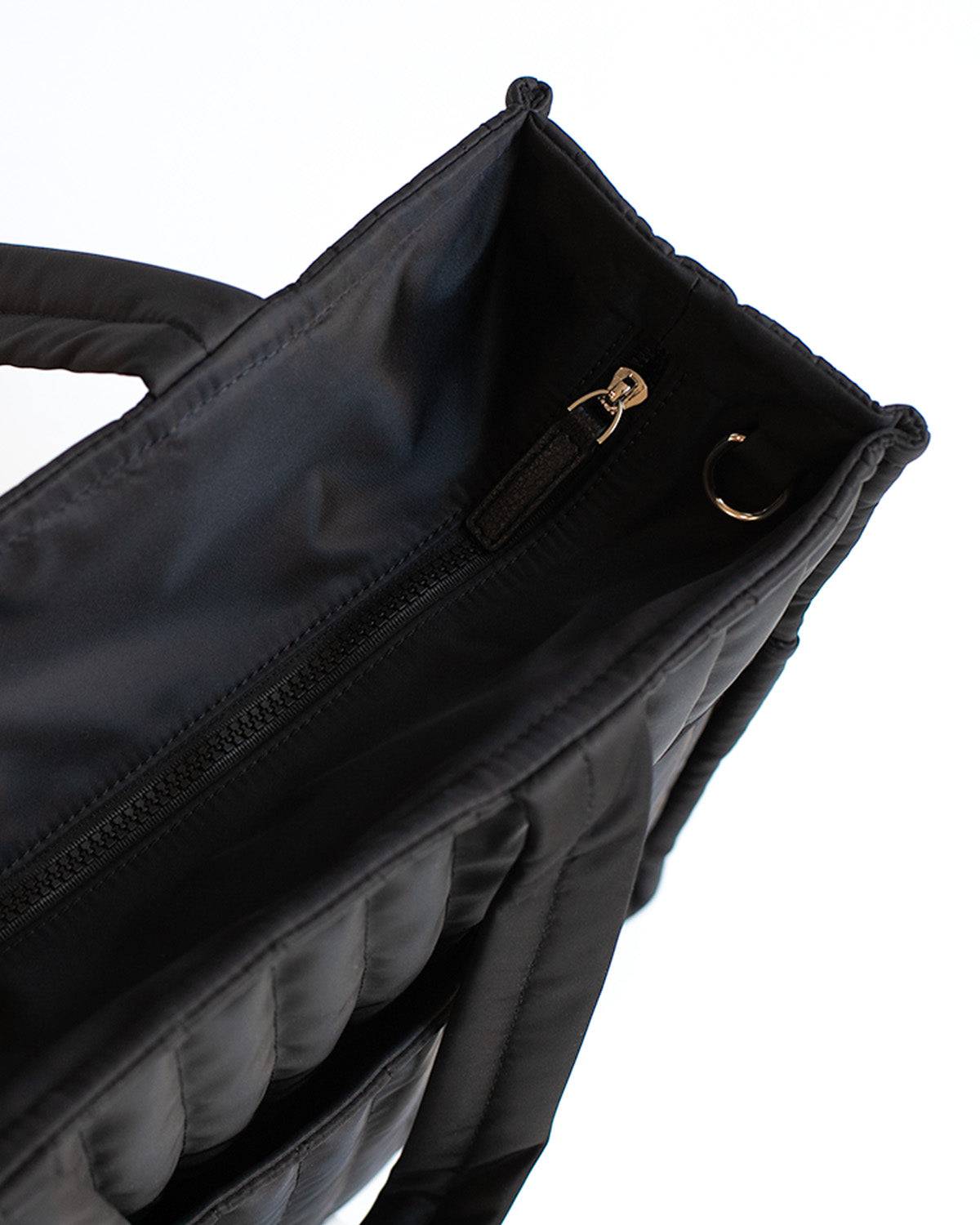 Black Quilted Tote - Māedn