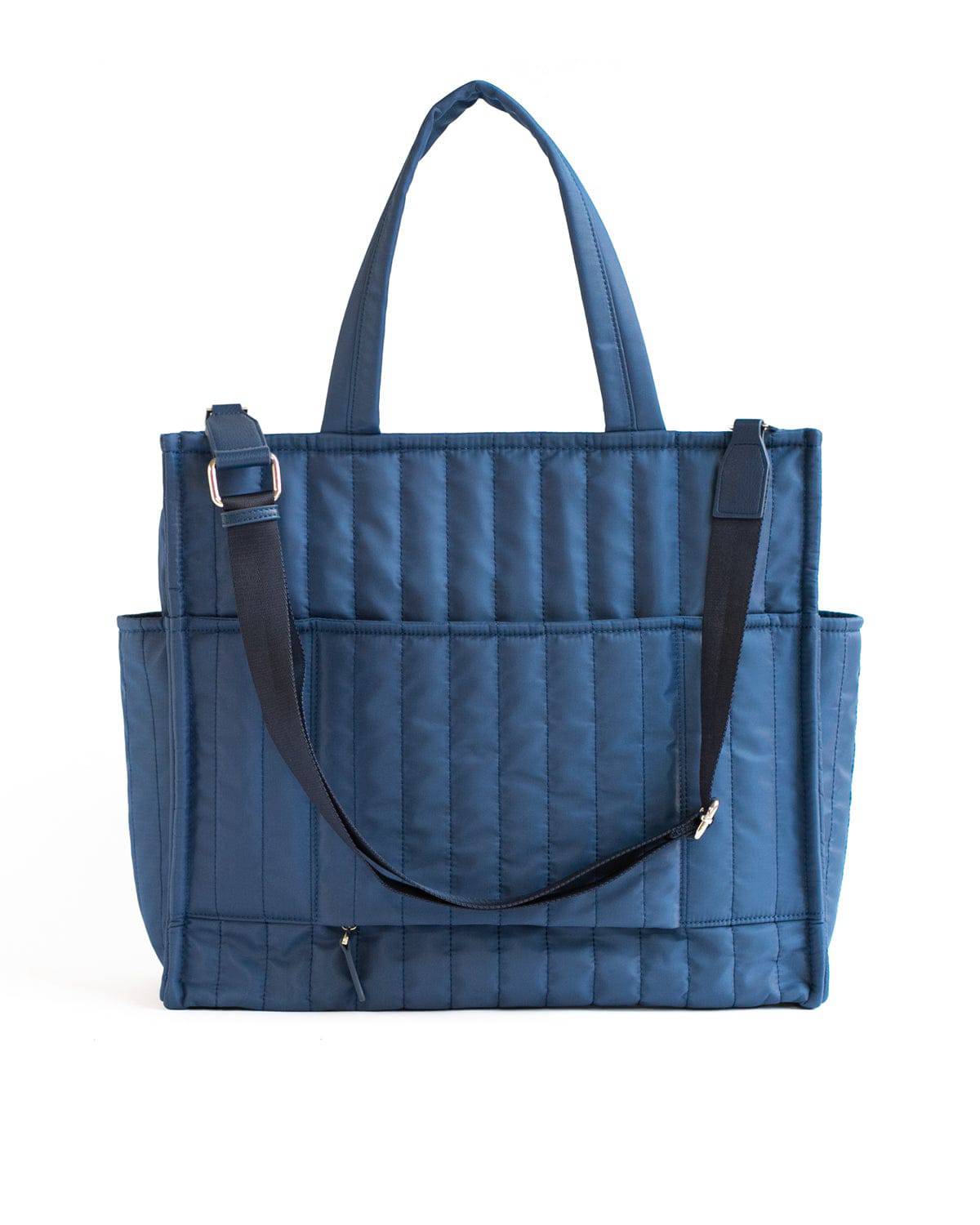 Cobalt Quilted Tote - Māedn