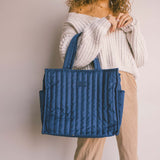 Cobalt Quilted Tote - Māedn