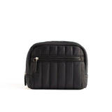 Black Quilted Cosmetic Bag