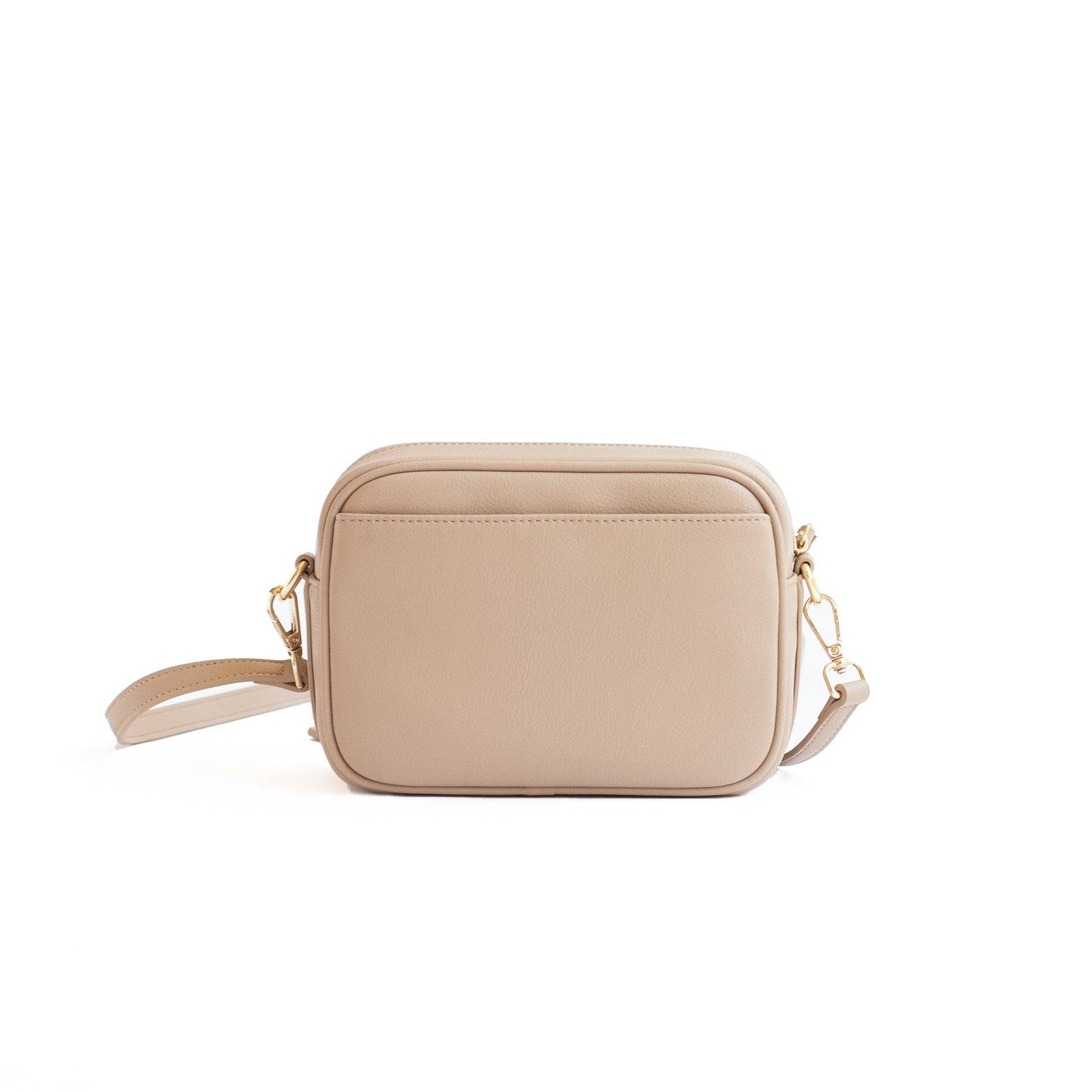 Taupe Classic Zip Crossbody